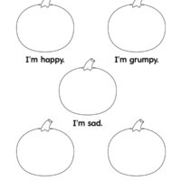 Five Little Pumpkins - Read And Draw Worksheet