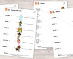 Knock Knock, Trick Or Treat? - Matching Worksheets
