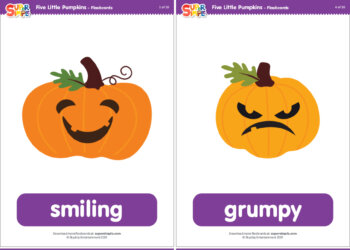 Five Little Pumpkins Flashcards