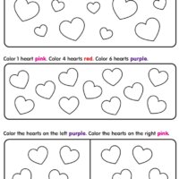 Color the Hearts Worksheet