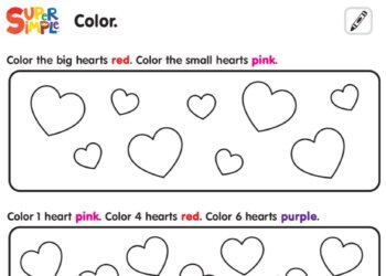 Color the Hearts Worksheet