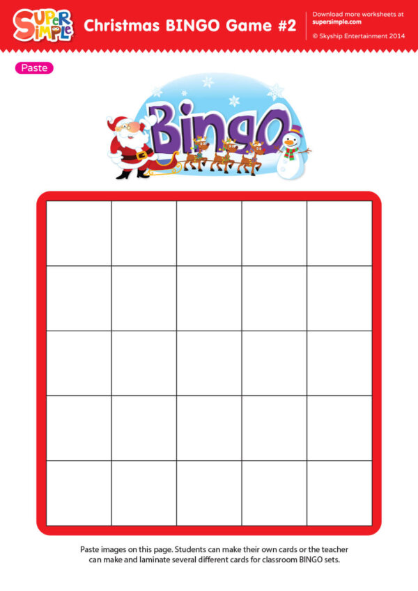 Christmas BINGO Game #2 - Super Simple