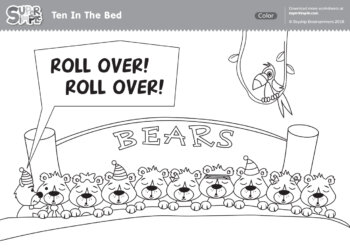 Ten In The Bed Coloring Pages