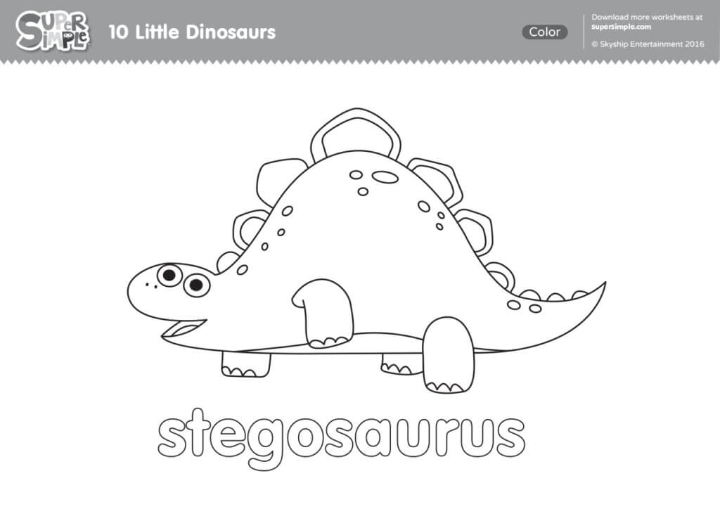 10 Little Dinosaurs Coloring Pages