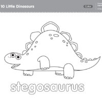 10 Little Dinosaurs Coloring Pages