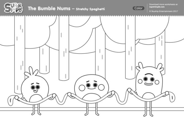 The Bumble Nums Color - Stretchy Spaghetti Surprise - Super Simple