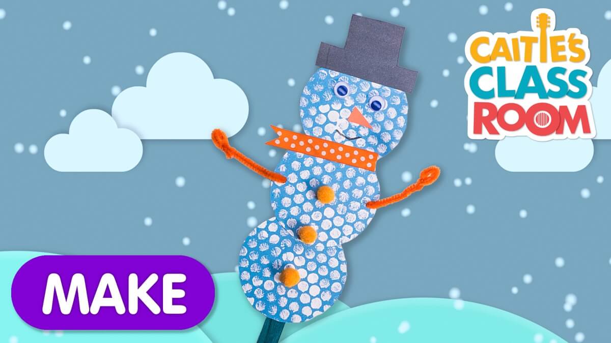 Learn How To Build A Bubble Wrap Snowman Craft Super Simple