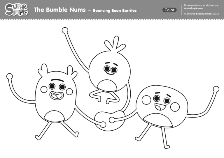 The Bumble Nums Color - Bouncing Bean Burrito - Super Simple