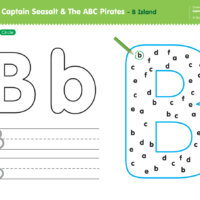 B Island Worksheet - Color, Write, Circle