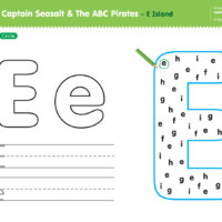Captain Seasalt And The ABC Pirates "E" - Color, Write, Circle
