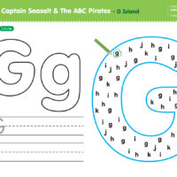 Captain Seasalt And The ABC Pirates "G" - Color, Write, Circle