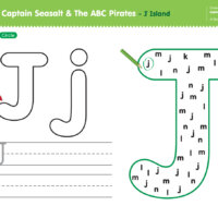 Captain Seasalt And The ABC Pirates "J" - Color, Write, Circle