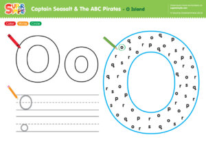 Captain Seasalt And The ABC Pirates "O" - Color, Write, Circle