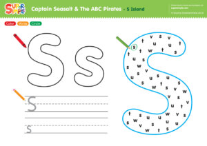 Captain Seasalt And The ABC Pirates "S" - Color, Write, Circle