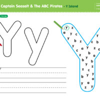 Captain Seasalt And The ABC Pirates "Y" - Color, Write, Circle