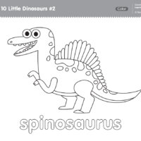 10 Little Dinosaurs #2 Coloring Pages