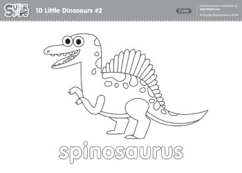 10 Little Dinosaurs #2 Coloring Pages