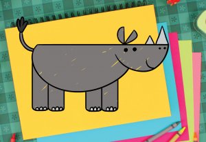 How To Draw A Rhino