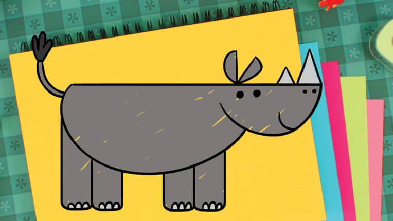 How To Draw A Rhino