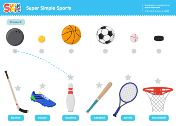 Super Simple Sports Worksheet - Connect
