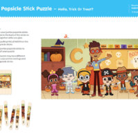 Popsicle Stick Puzzle - Hello, Trick Or Treat?