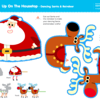 Up On The Housetop - Dancing Santa & Reindeer