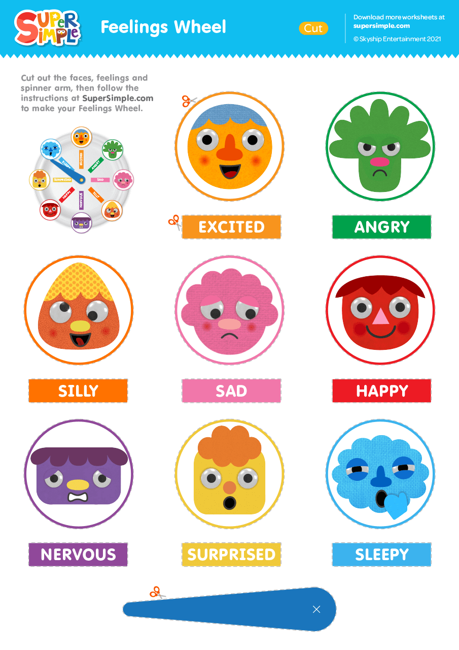 emotions color wheel activity