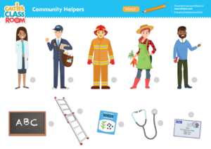 Community Helpers Worksheet - Match