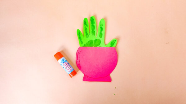 Flowering Handprint Cactus Craft For Mom Super Simple