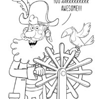 Capt. Seasalt & The ABC Pirates Coloring Page