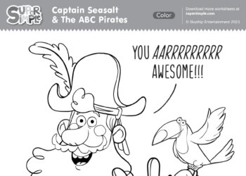 Capt. Seasalt & The ABC Pirates Coloring Page