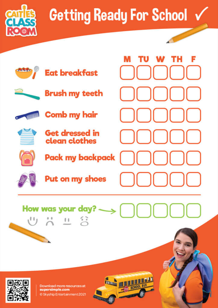 Getting Ready For School Checklist Super Simple