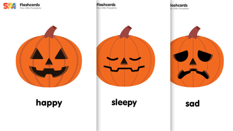 Five Little Pumpkins Flashcards