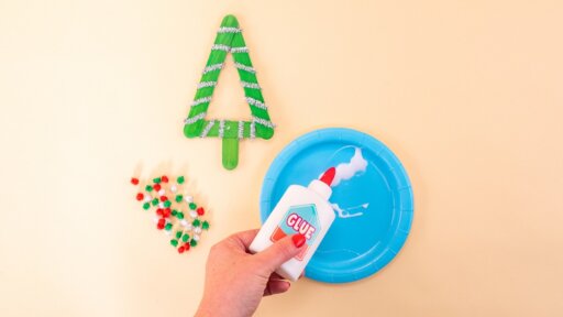 Popsicle Stick Christmas Tree Ornaments - Super Simple