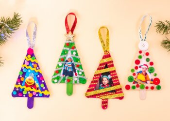 Popsicle Stick Christmas Tree Ornaments