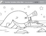 Twinkle Twinkle Little Star - Finny The Shark Coloring Pages