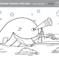 Twinkle Twinkle Little Star - Finny The Shark Coloring Pages