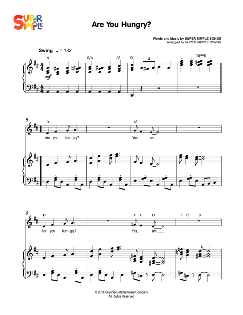 Are You Hungry? Sheet Music