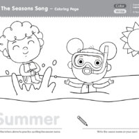 The Seasons Song - Coloring Pages