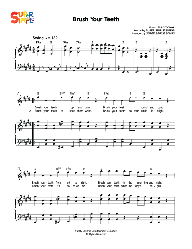 Brush Your Teeth Sheet Music