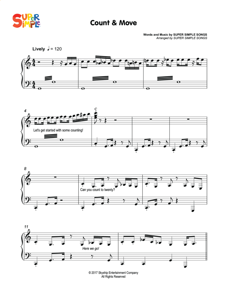 Count & Move Sheet Music