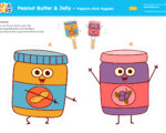 Peanut Butter & Jelly - Popsicle Stick Puppets