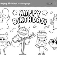 Happy Birthday! - Coloring Page