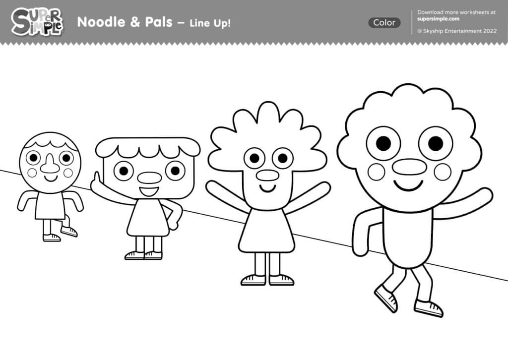 Line Up! Coloring Page