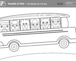 The Wheels On The Bus (Noodle & Pals Version) Coloring Page