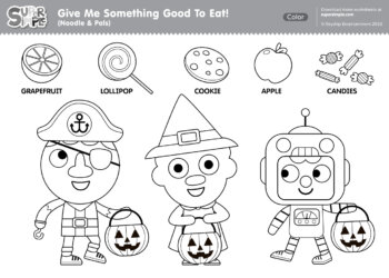 Give Me Something Good To Eat (Noodle & Pals Version) Coloring Page