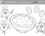 The Bumble Nums - Marching Mashed Potatoes Coloring Page