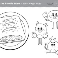 The Bumble Nums - Oodles Of Apple Strudel Coloring Page