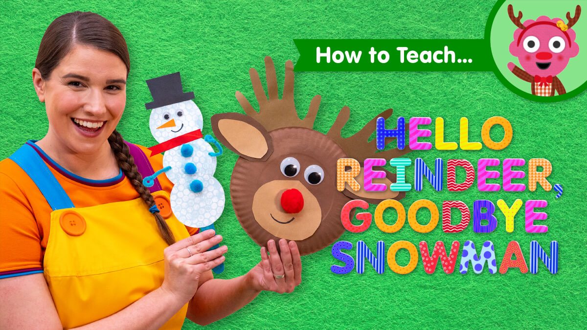 How To Teach Hello Reindeer, Goodbye Snowman | Super Simple