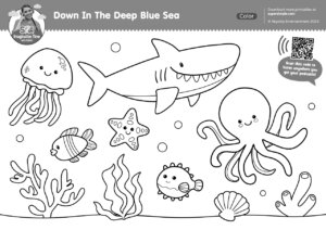 Imagination Time - Down In The Deep Blue Sea Coloring Page